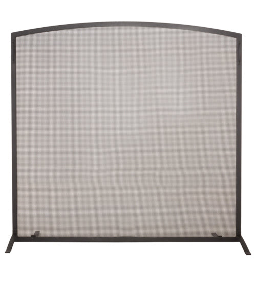 Meyda Tiffany 159676 Fireplace Screen, Black Satin Wrought Iron