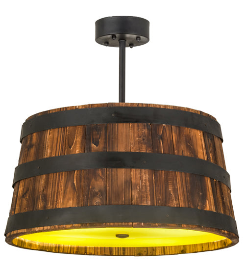 Meyda Tiffany 160086 Four Light Pendant, Wood Black