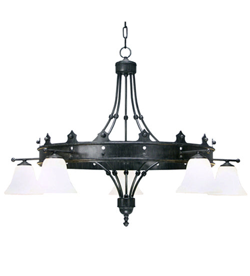 Meyda Tiffany 160695 Five Light Chandelier, Antique Iron Gate