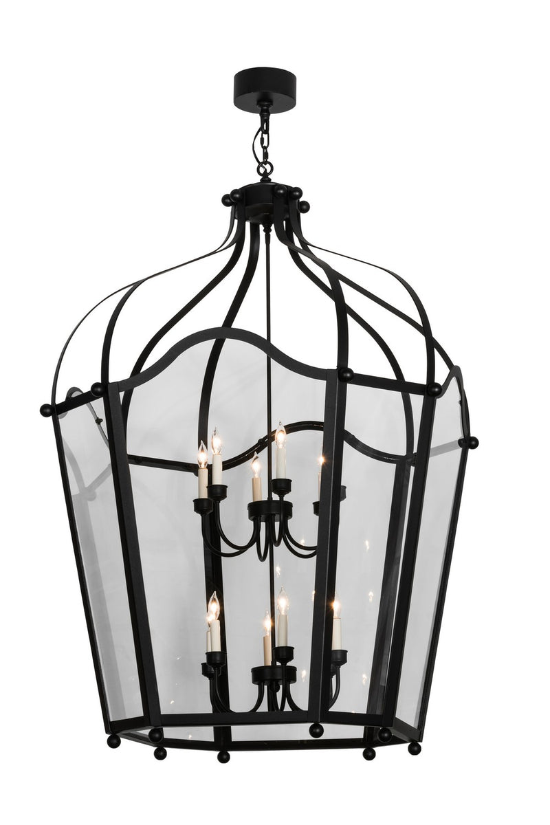 Meyda Tiffany 161066 12 Light Pendant, Textured Black