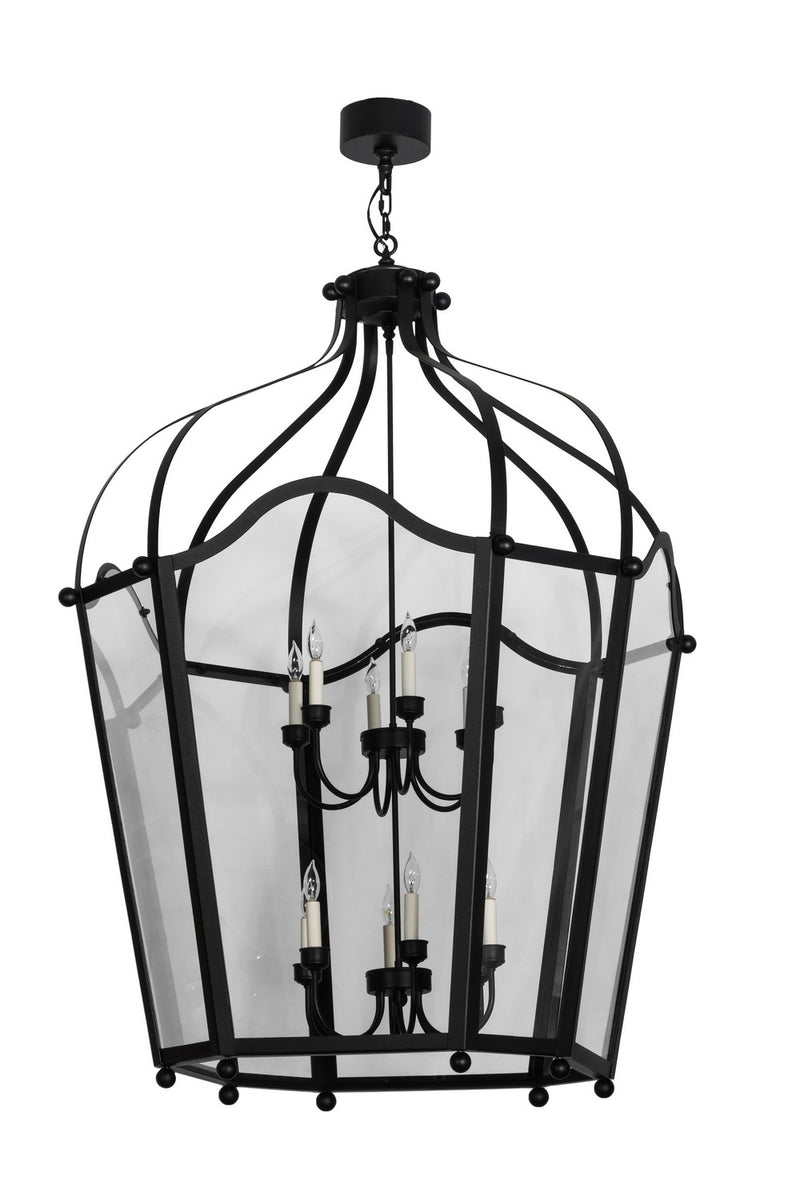 Meyda Tiffany 161066 12 Light Pendant, Textured Black