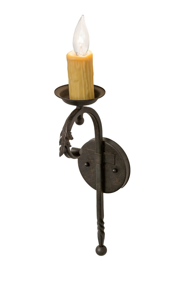Meyda Tiffany 161709 One Light Wall Sconce, Chestnut