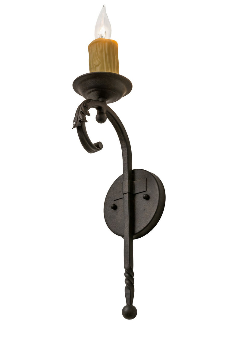 Meyda Tiffany 161709 One Light Wall Sconce, Chestnut