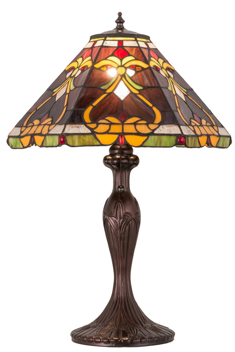 Meyda Tiffany 162203 One Light Table Lamp, Mahogany Bronze