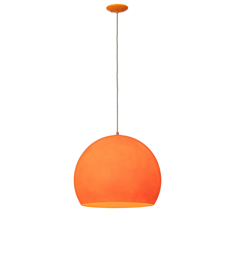 Meyda Tiffany 162252 One Light Pendant, Safety Orange