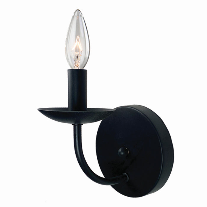 Artcraft AC11671BK One Light Wall Sconce, Black