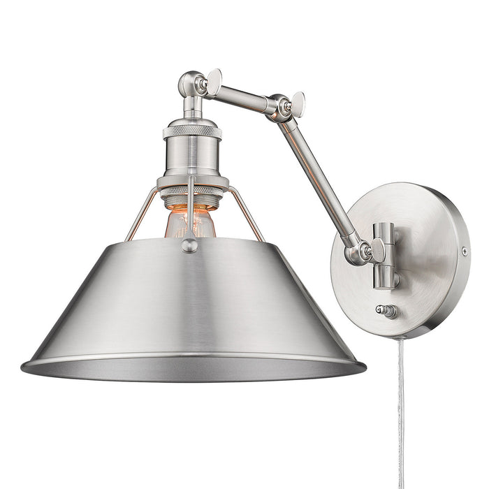 Golden 3306-A1W PW-PW One Light Wall Sconce, Pewter