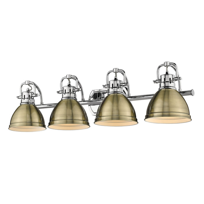 Golden 3602-BA4 CH-AB Four Light Bath Vanity, Chrome