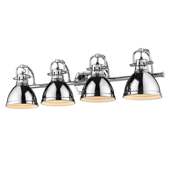 Golden 3602-BA4 CH-CH Four Light Bath Vanity, Chrome