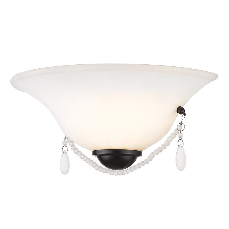 Golden 3719-WSC BLK-OP One Light Wall Sconce, Matte Black