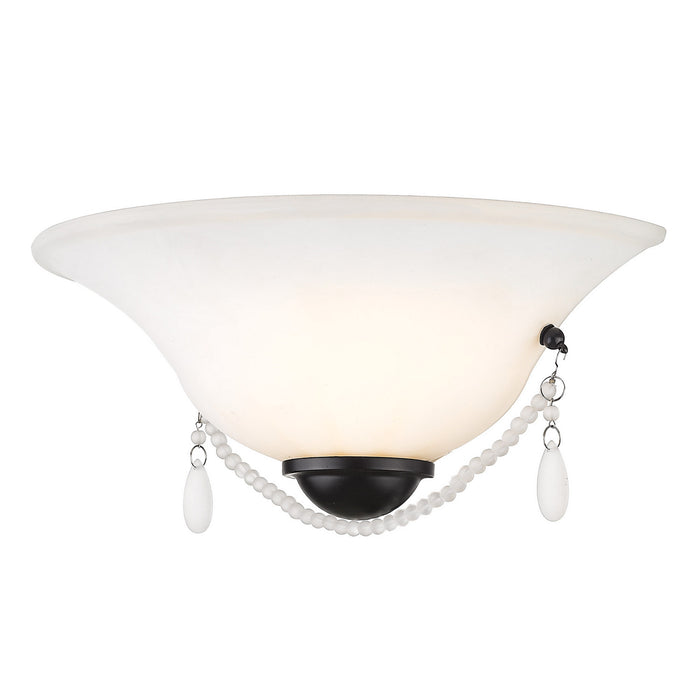 Golden 3719-WSC BLK-OP One Light Wall Sconce, Matte Black