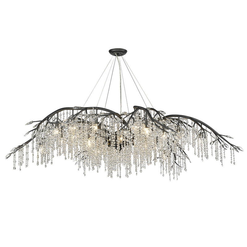 Golden 9903-24 BI 24 Light Chandelier, Black Iron
