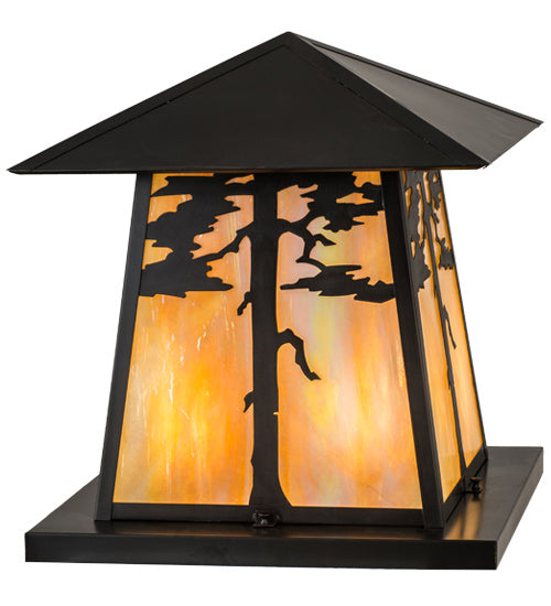 Meyda Tiffany 162435 Four Light Pier Mount, Craftsman Brown