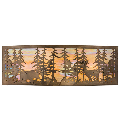 Meyda Tiffany 162578 Four Light Wall Sconce, Antique Copper