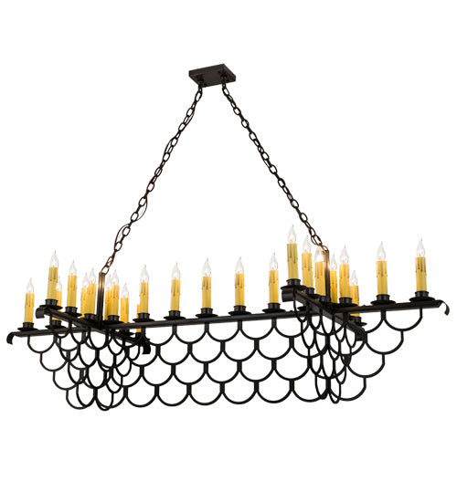 Meyda Tiffany 162857 23 Light Oblong Chandelier, Timeless Bronze