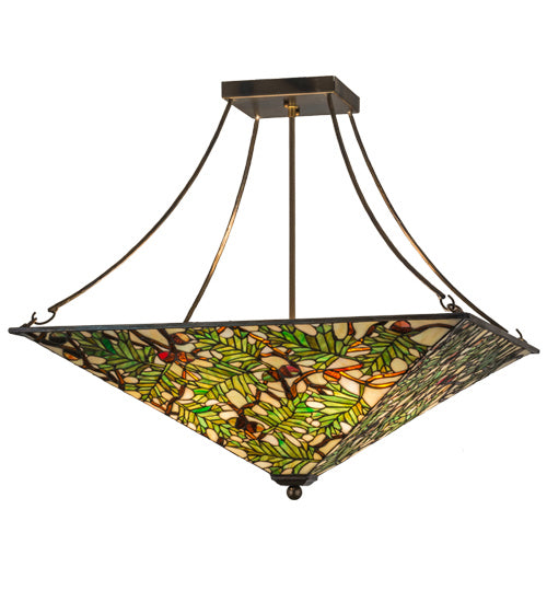 Meyda Tiffany 163023 Eight Light Inverted Pendant, Antique Copper