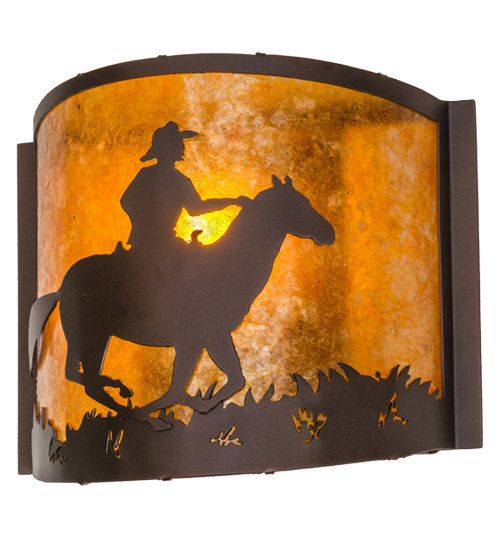 Meyda Tiffany 163112 One Light Wall Sconce, Mahogany Bronze