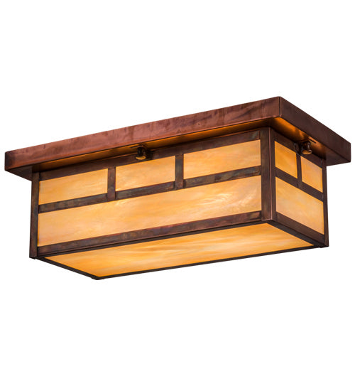 Meyda Tiffany 163423 Two Light Flushmount, Vintage Copper