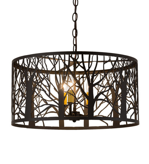 Meyda Tiffany 163607 Three Light Pendant, Oil Rubbed Bronze