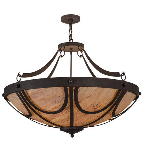 Meyda Tiffany 163949 Eight Light Pendant, Gilded Tobacco