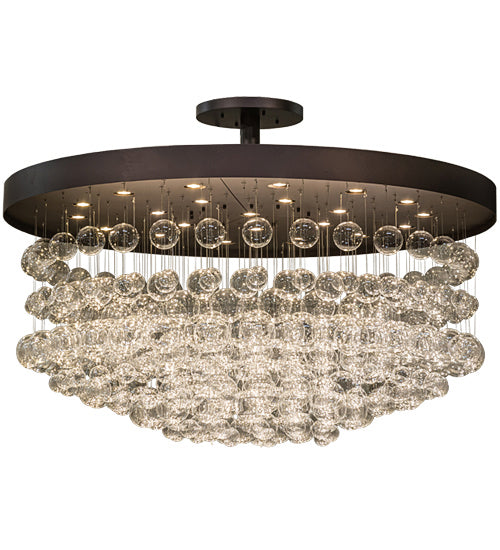 Meyda Tiffany 163979 22 Light Semi-Flushmount, Mahogany Bronze