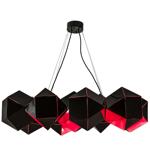 Meyda Tiffany 164481 Nine Light Pendant, Black Metal