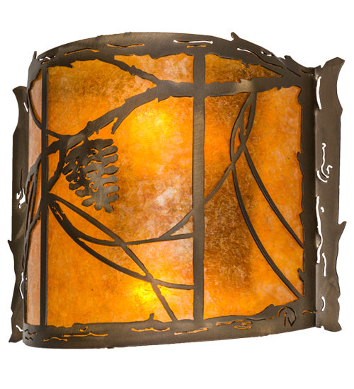 Meyda Tiffany 165158 Two Light Wall Sconce, Antique Copper