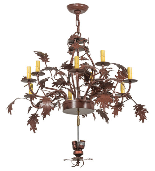 Meyda Tiffany 165172 11 Light Chandelier Hardware, Rust