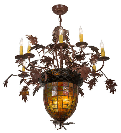 Meyda Tiffany 165173 11 Light Chandelier, Rust