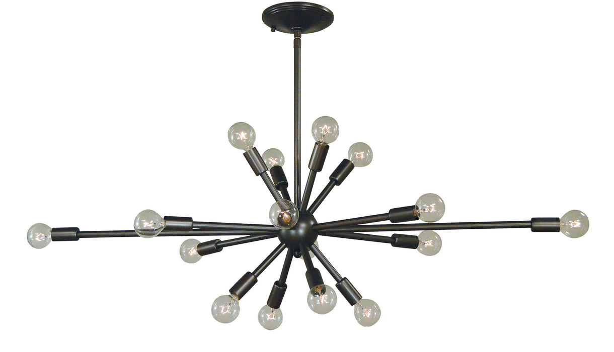 Framburg 4392 MB 16 Light Chandelier, Mahogany Bronze