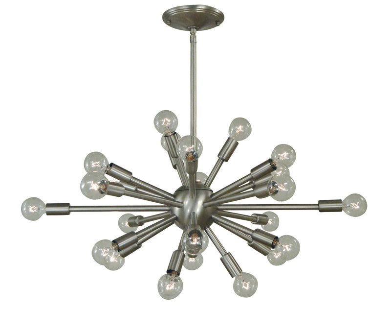Framburg 4397 BN 24 Light Chandelier, Brushed Nickel