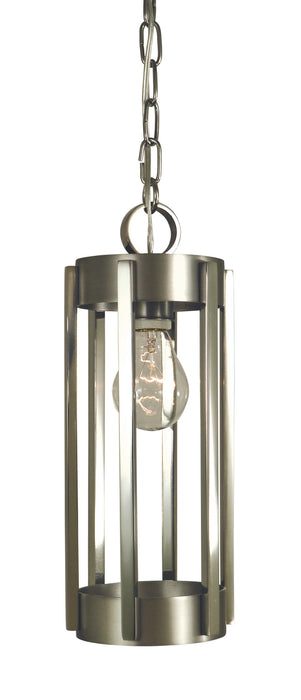 Framburg 4661 SP/PN One Light Pendant, Satin Pewter w/Polished Nickel