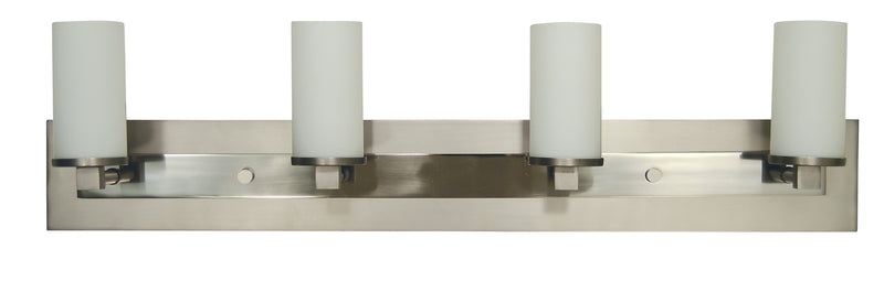 Framburg 4734 SP/PN Four Light Wall Sconce, Satin Pewter w/Polished Nickel