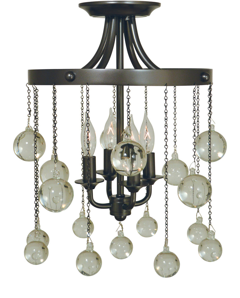 Framburg 4762 MB Four Light Flush / Semi-Flush Mount, Mahogany Bronze