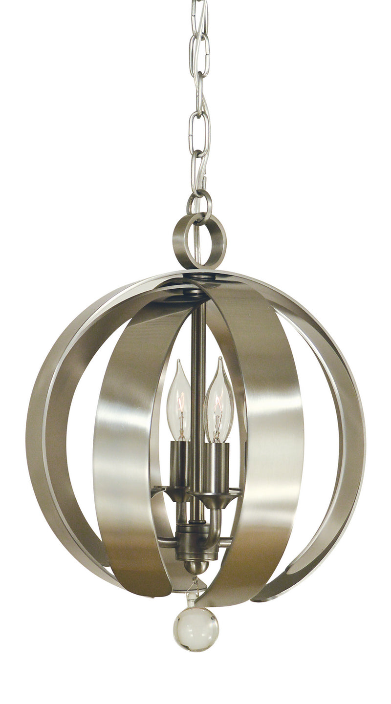 Framburg 4777 BN Four Light Chandelier, Brushed Nickel