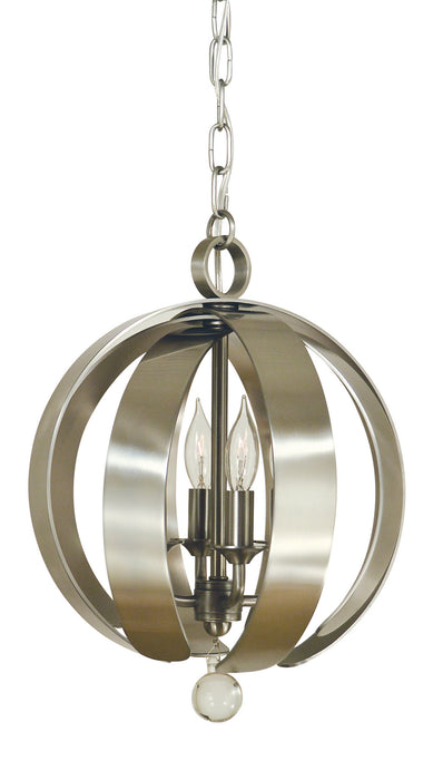 Framburg 4777 BN Four Light Chandelier, Brushed Nickel