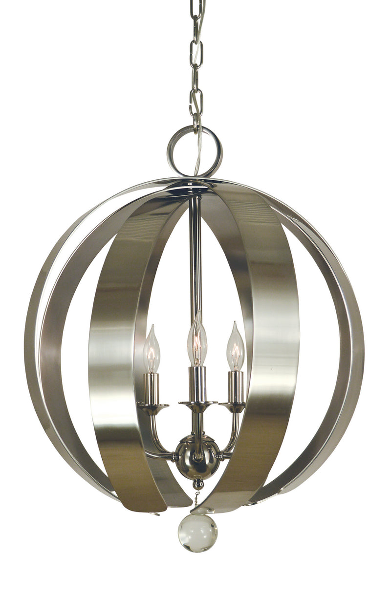 Framburg 4778 PN/BN Five Light Chandelier, Polished Nickel
