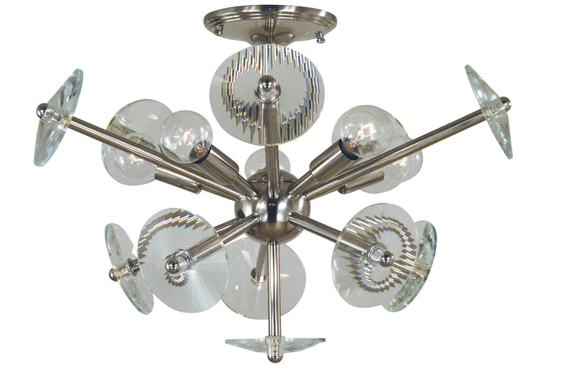 Framburg 4812 PN Five Light Flush / Semi-Flush Mount, Polished Nickel