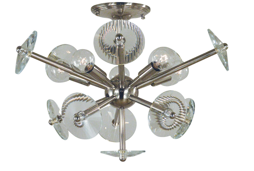 Framburg 4812 PN Five Light Flush / Semi-Flush Mount, Polished Nickel