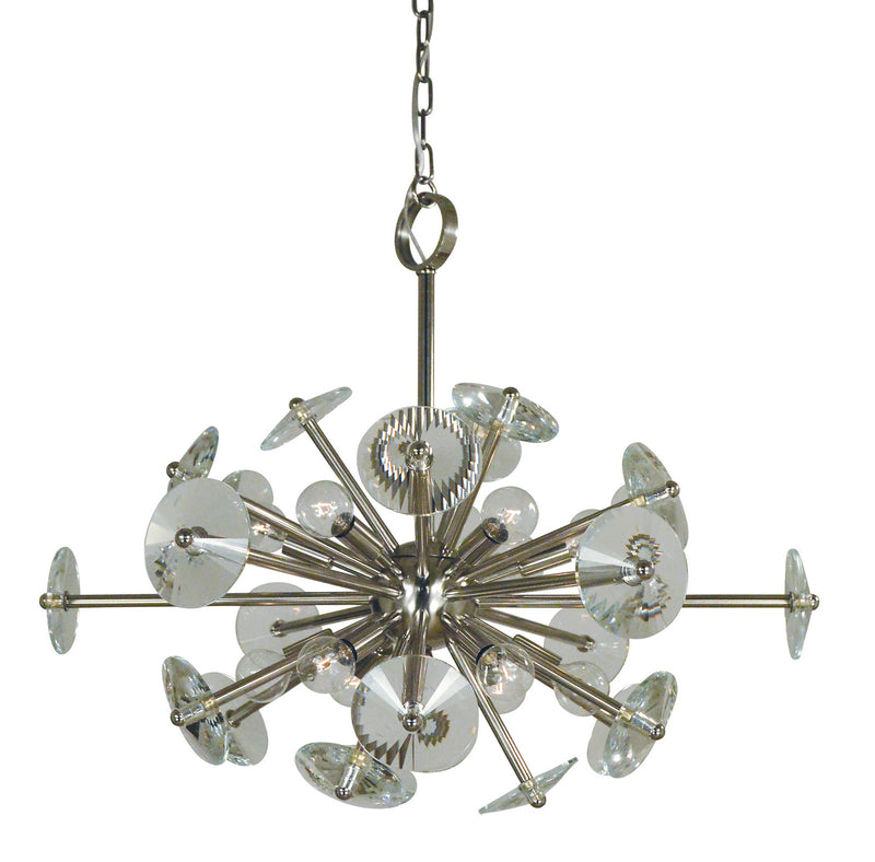 Framburg 4817 PN 12 Light Chandelier, Polished Nickel