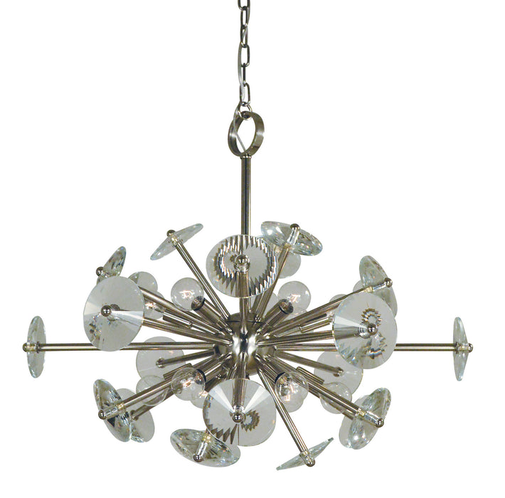 Framburg 4817 PN 12 Light Chandelier, Polished Nickel