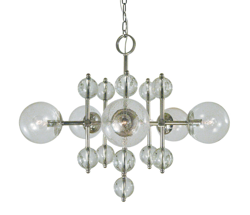 Framburg 4945 PN Five Light Chandelier, Polished Nickel