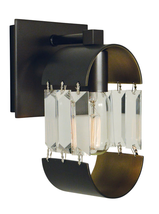 Framburg 5011 MB/HB One Light Wall Sconce, Mahogany Bronze w/Harvest Bronze