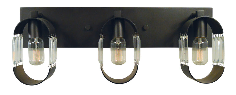 Framburg 5013 MB/HB Three Light Wall Sconce, Mahogany Bronze w/Harvest Bronze