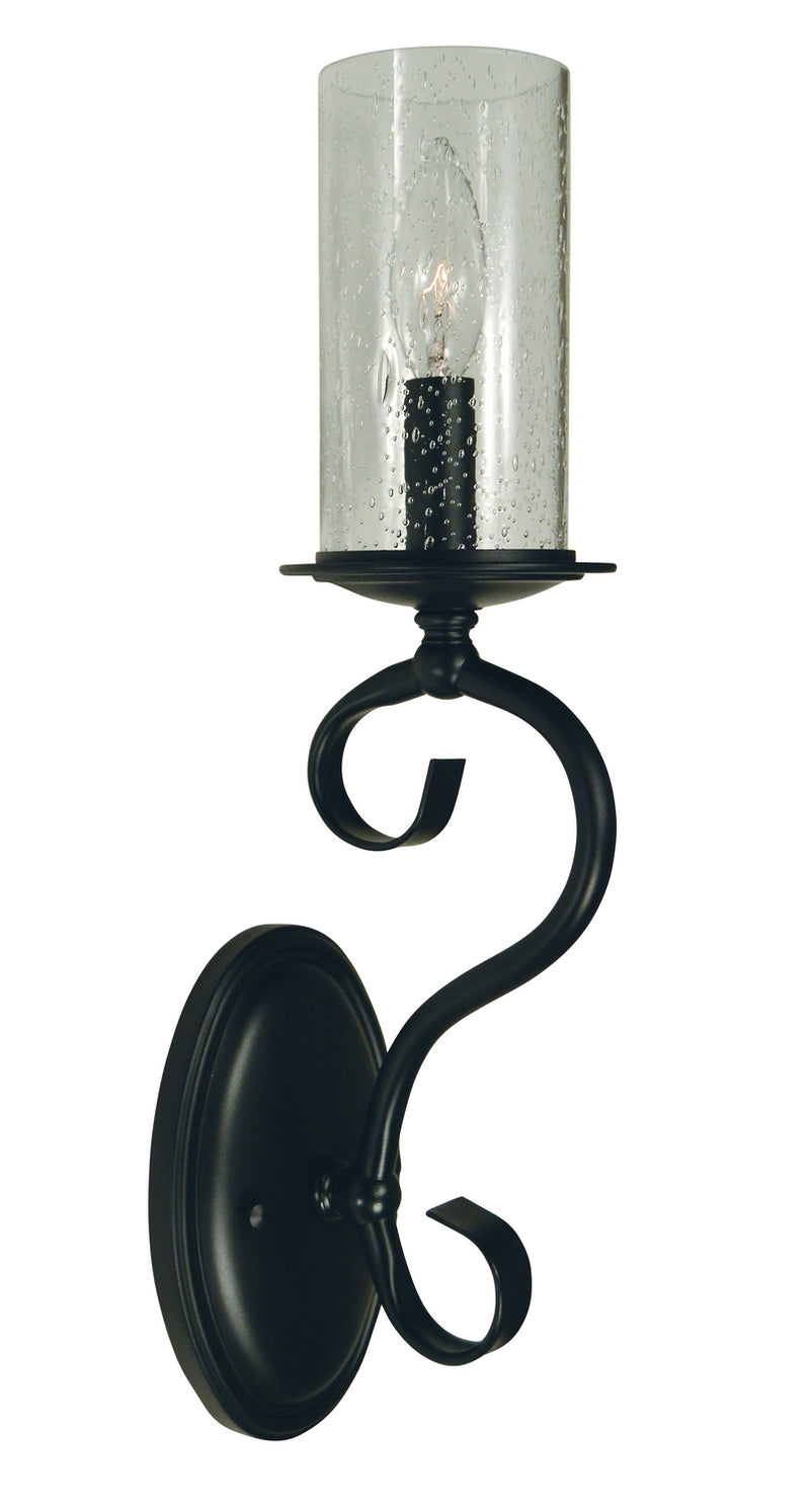 Framburg 5021 MBLACK One Light Wall Sconce, Matte Black