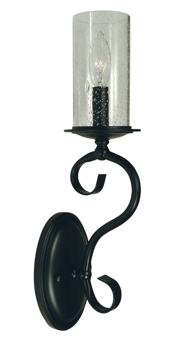 Framburg 5021 MBLACK One Light Wall Sconce, Matte Black
