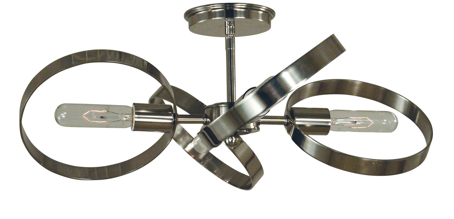 Framburg 5060 PN Four Light Flush / Semi-Flush Mount, Polished Nickel