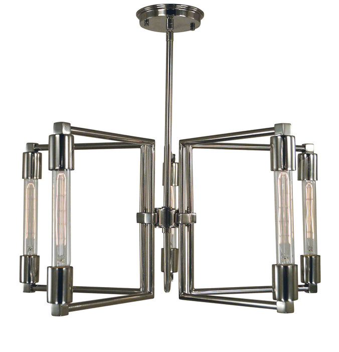 Framburg 5115 PN Five Light Chandelier, Polished Nickel