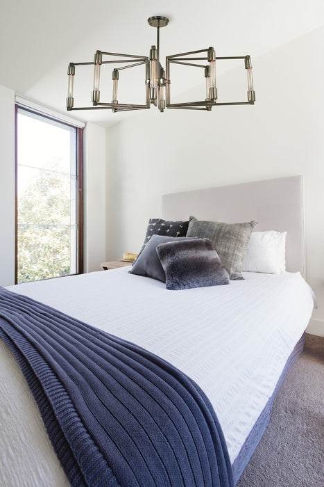 Framburg 5118 PN Eight Light Chandelier, Polished Nickel