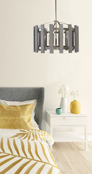 Framburg 5125 PN Five Light Chandelier, Polished Nickel